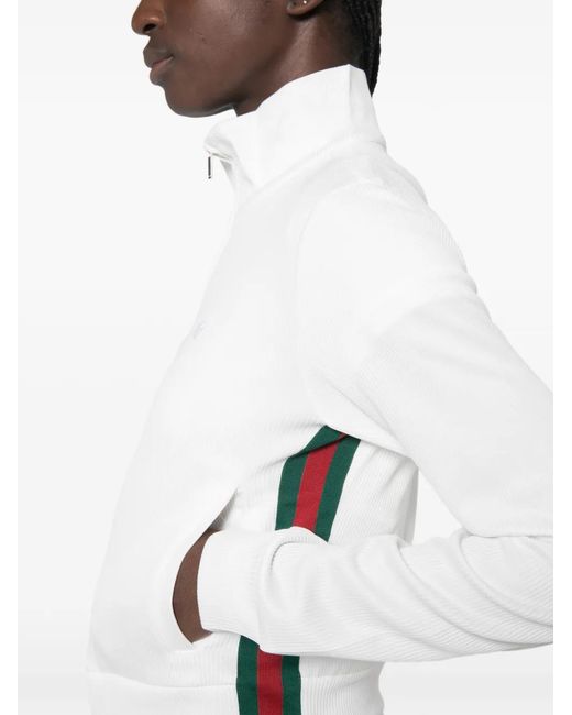 Gucci White Zip-Up Sweatshirt