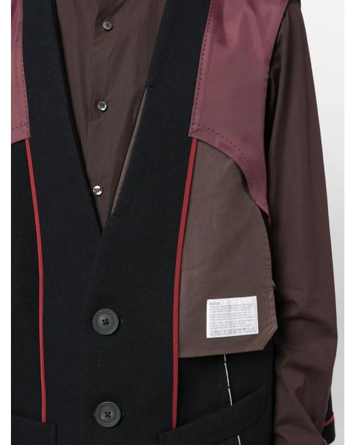 Kolor Weste Im Patchwork-Look in Black für Herren