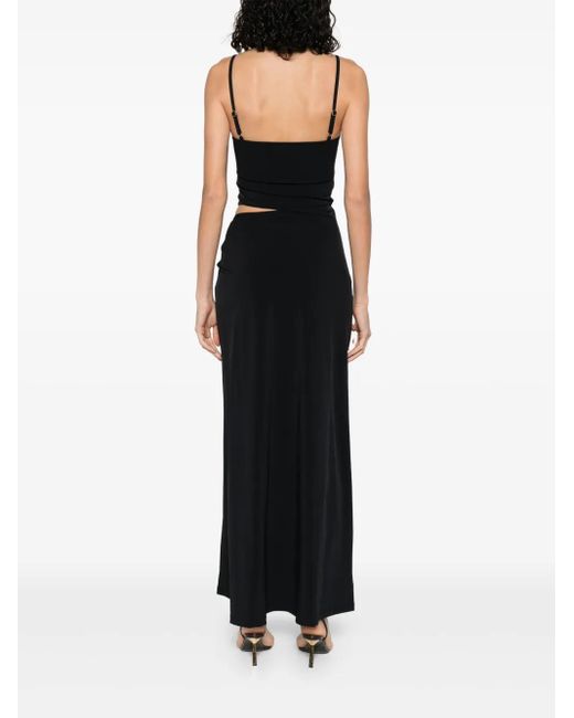 Vestido Orbit fruncido Christopher Esber de color Black