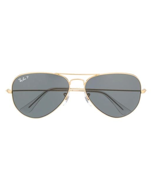 Ray-Ban Gray Aviator Frame Sunglasses