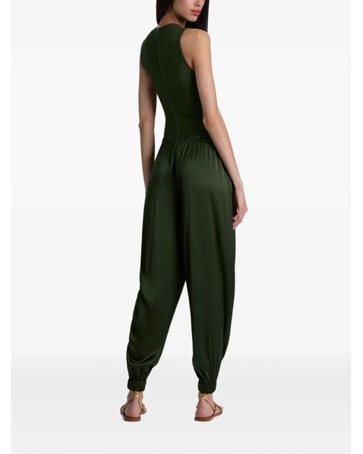 Alice + Olivia Green Declan Elasticated Trousers