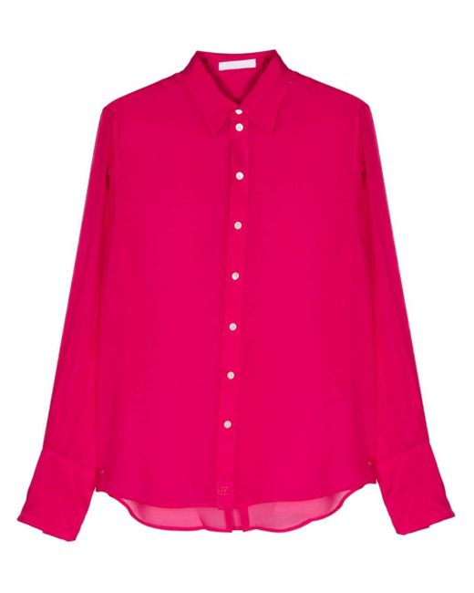 Camisa semitranslúcida de seda Helmut Lang de color Pink