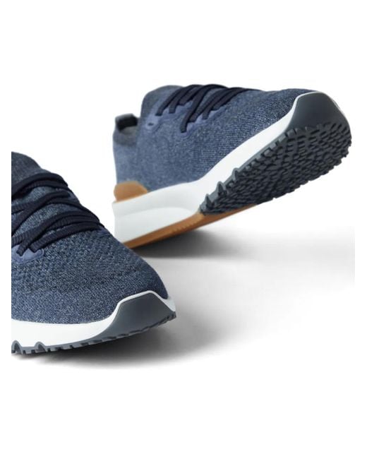 Coureurs à Chiné Cotton Treen Brunello Cucinelli pour homme en coloris Blue