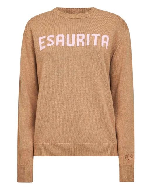 Mc2 Saint Barth Natural Jacquard Crew-Neck Sweater