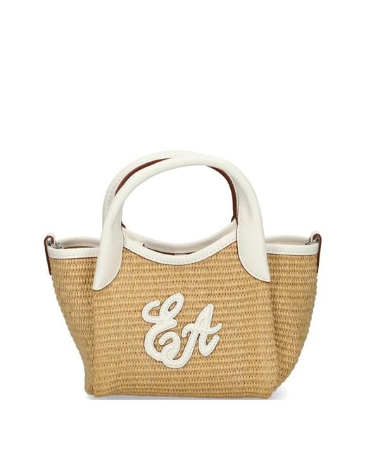 Emporio Armani Metallic Top-Handles Logo-Detail Bag