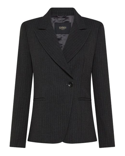 Seventy Black Pinstriped Jacket