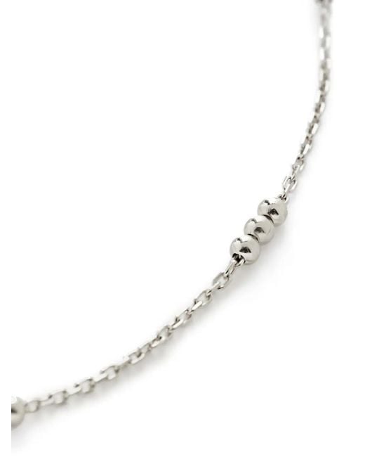 Monica Vinader White Triple-Beaded Chain Necklace
