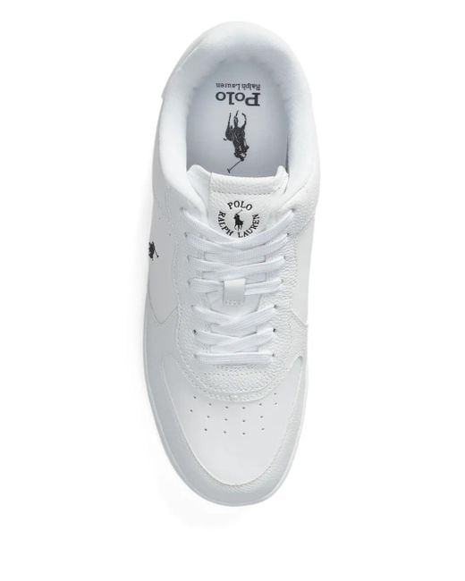 Polo Ralph Lauren White Masters Court Lace-Up Sneakers for men