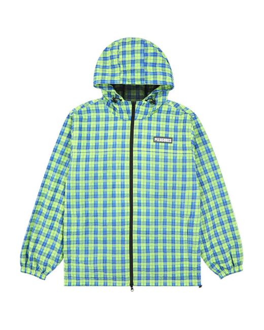 Pleasures Green Practice Zip-Fastening Hooded Jacket for men