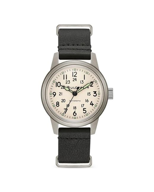 Bulova White Hack 38Mm Watch for men