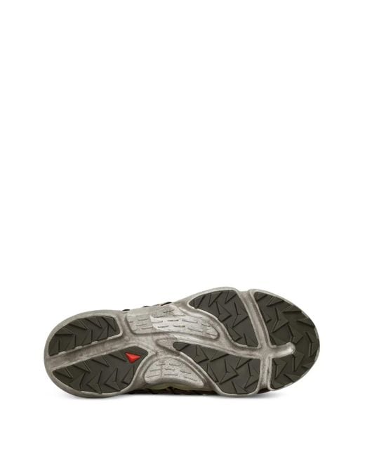 Salomon Brown Leather High-Top Sneakers for men