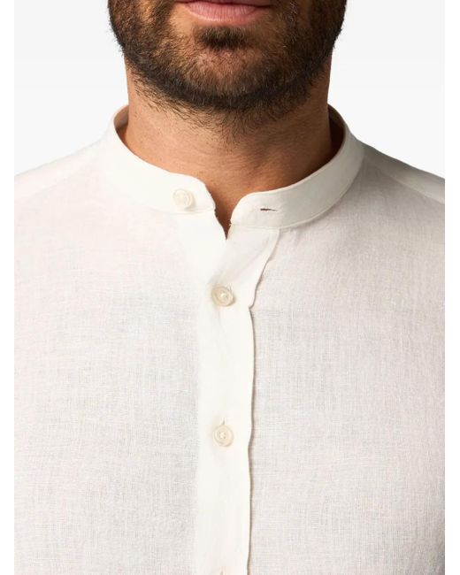 Brooks Brothers Linnen Overhemd Met Opstaande Kraag in het White voor heren