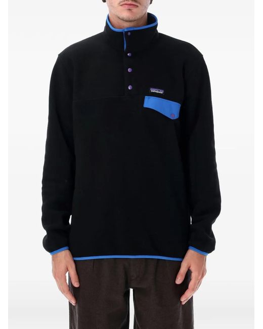 Patagonia Black Pull Synchilla Snap-T En Polaire for men