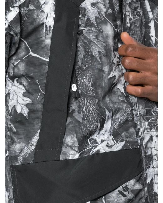 A Bathing Ape Black Forest Camo Snow Board Jacket for men