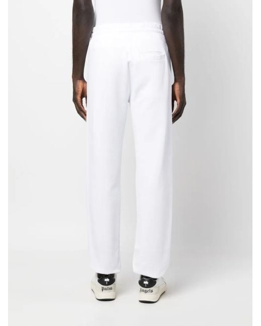 Gcds White Tapered-Leg Drawstring Trousers for men