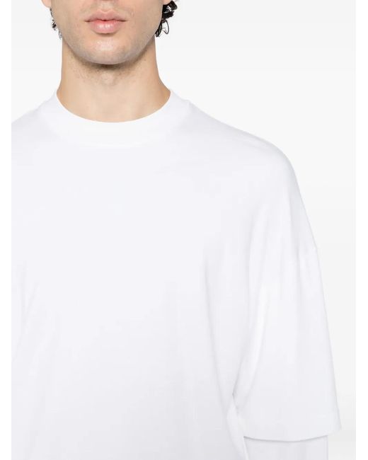 DARKPARK White Troy Double Sleeve T-Shirt for men