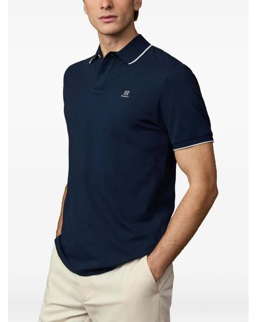 Hackett Blue Heritage H Tipped Polo Shirt for men