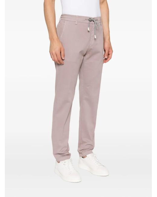 Eleventy Purple Drawstring-Fastening Trousers for men