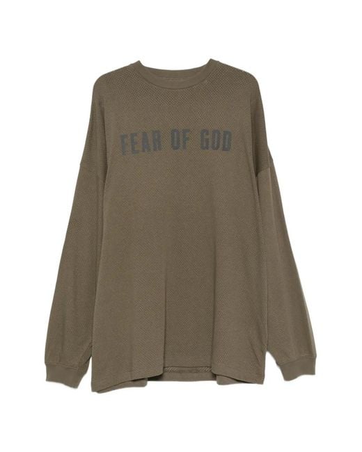 Fear Of God Natural Sport Mesh Merch Long-Sleeve T-Shirt