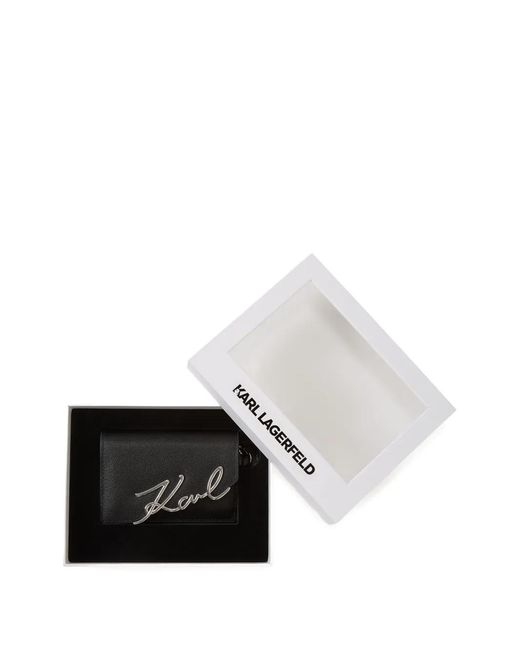 Karl Lagerfeld Black K/Signature Chain Wallet