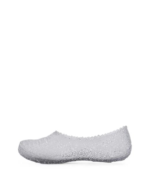 Melissa White Campana Papel Hug Ballet Flats