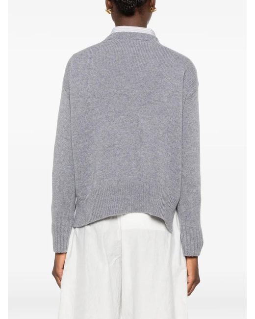 Base London Gray Round-Neck Sweater