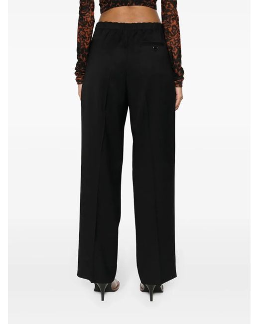 Acne Black Wide-Leg Tailored Trousers