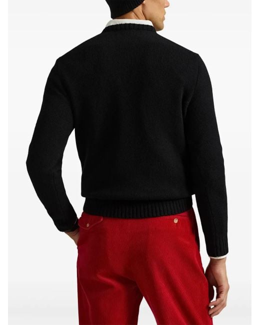 Polo Ralph Lauren Black Lunar New Year Polo Bear Sweater for men