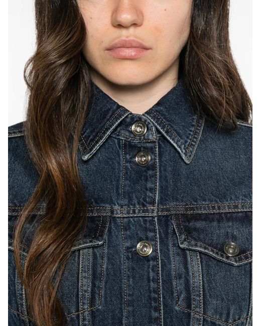 Liu Jo Blue X Elodie Button-Up Denim Mini Dress