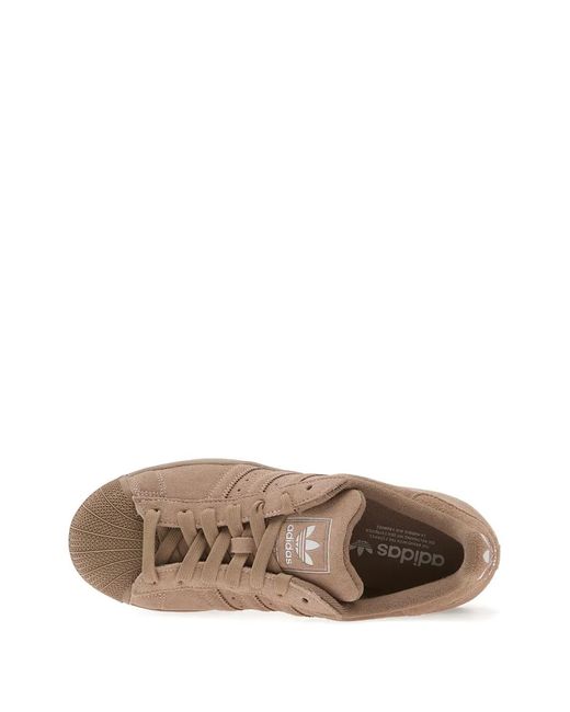 Adidas Brown Superstar Ii Signature Three Stripe Detail Trainers for men