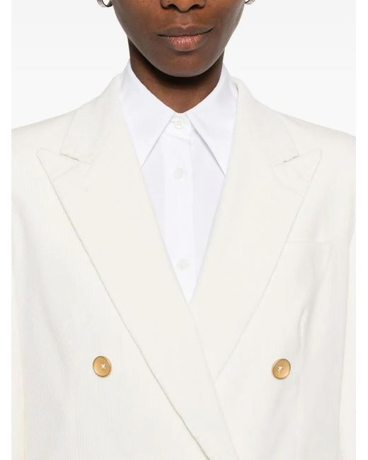 Tagliatore White Jasmine Double-Breasted Blazer