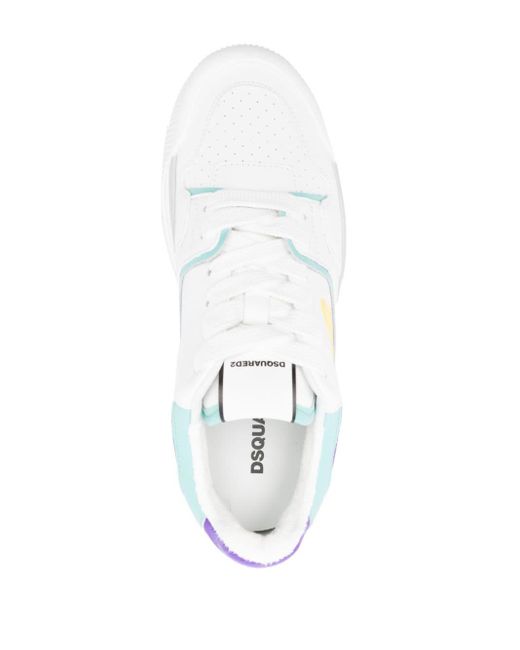 DSquared² Sneakers Met Colourblocking in het White