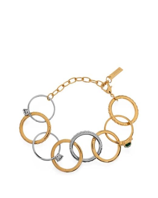 Moschino Metallic Ring-Embellished Bracelet