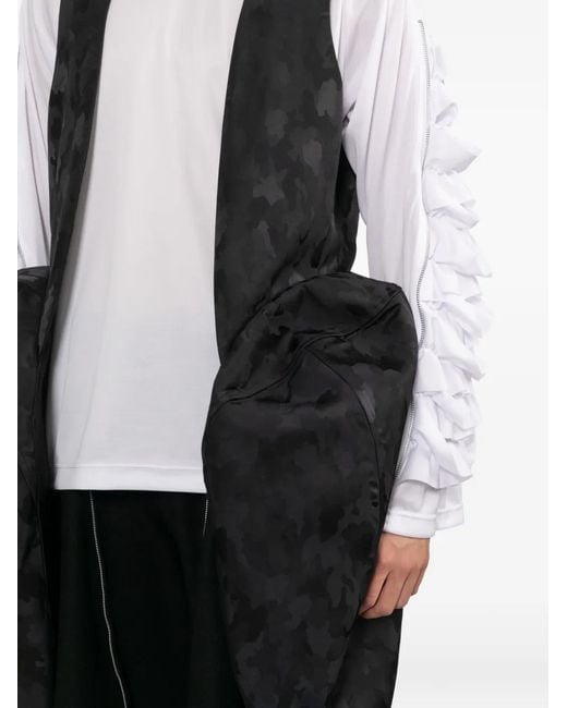 Comme des Garçons Black Gilet Ouvert En Jacquard for men