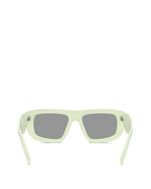 Prada Gray Geometric Sunglasses
