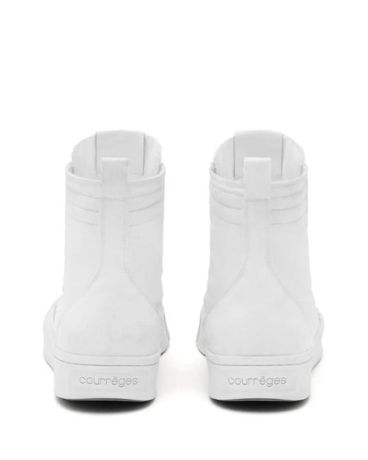 Courreges White Canvas 01 High-Top Sneakers