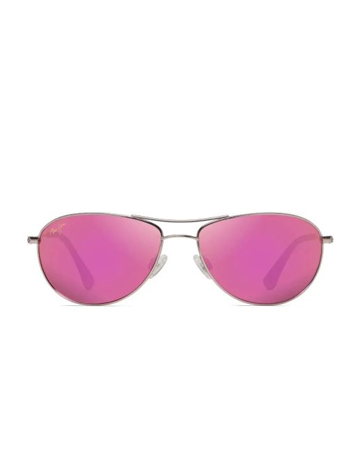 Maui Jim Pink Baby Beach Mirrored Sunglasses