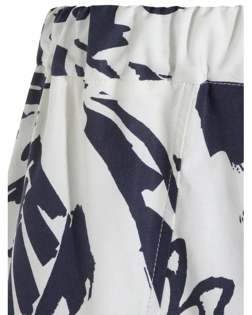Antonelli White Floral-Print Skirt