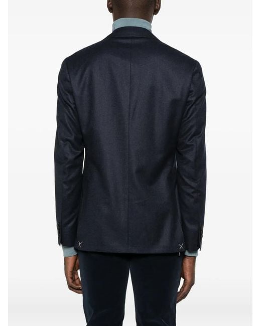 Canali Blue Patch-Pocket Two-Button Blazer for men