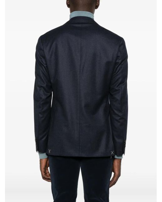 Canali Blue Patch-Pocket Two-Button Blazer for men