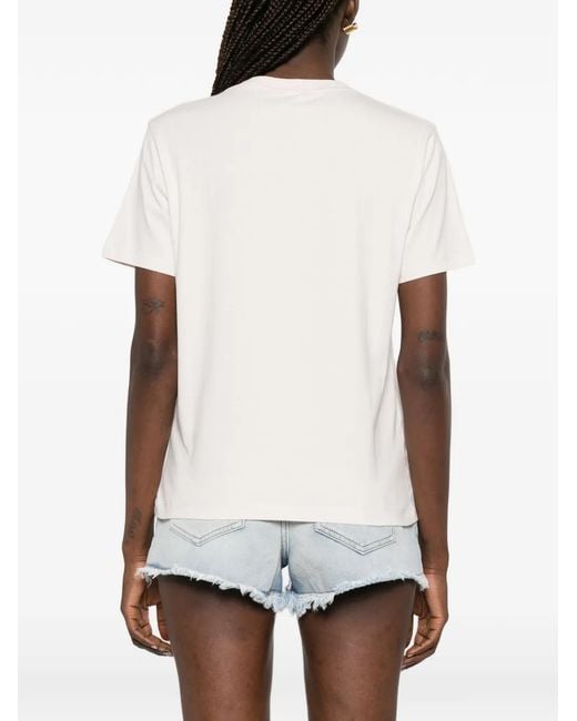 Loewe White X Paula's Ibiza Anagram Floral-Embroidered T-Shirt