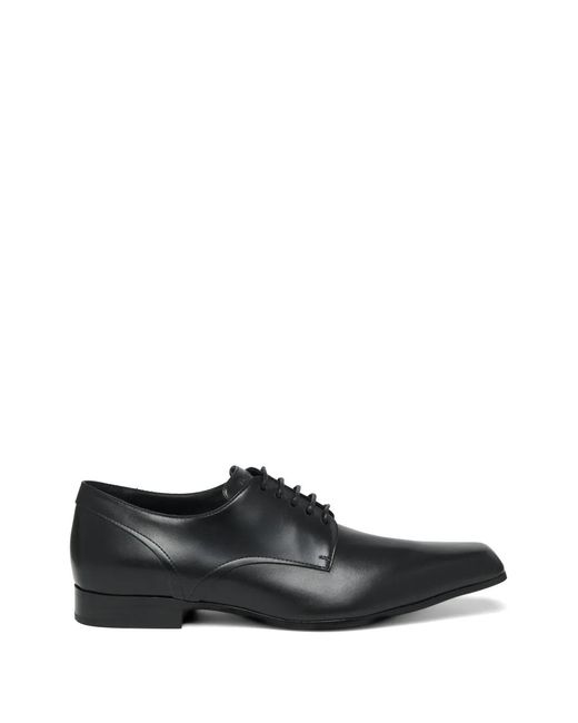 McQueen Black Artie Derby Shoes for men