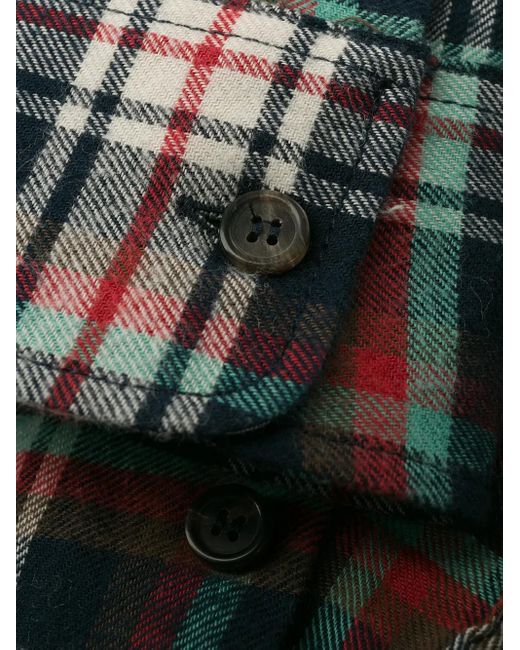 DSquared² Multicolor Plaid Logo Patch Shirt for men