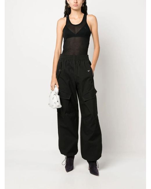 Sheer Racerback Coperni Semi-Sheer Racerback Top in Black | Lyst