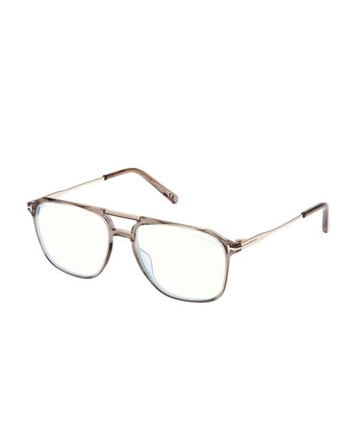 Tom Ford Natural Pilot-Frame Glasses