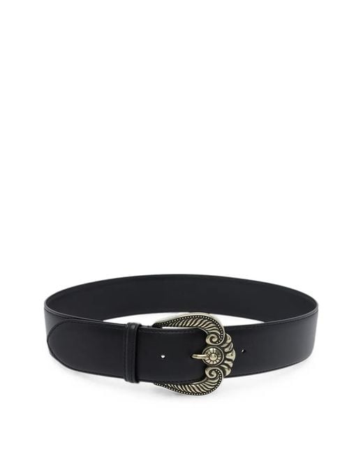 Etro Black Leather Belt