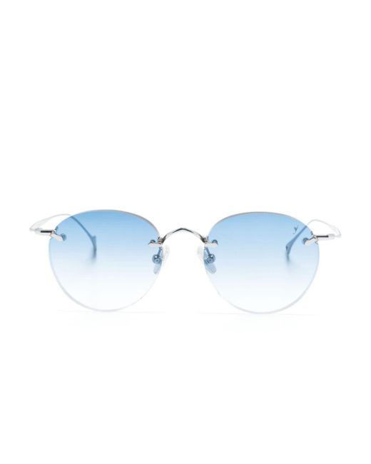 Eyepetizer Blue Oxford Oval-frame Sunglasses