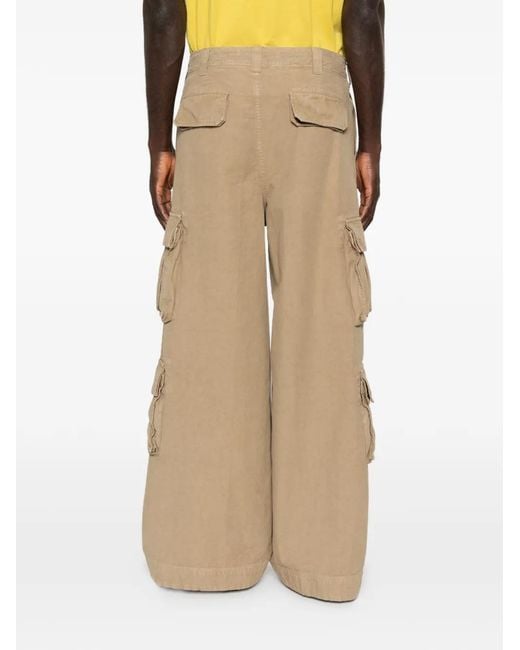 ERL Natural Woven Cargo Pants