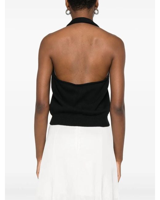 Canotta Con Scollo All'Americana di AYA MUSE in Black