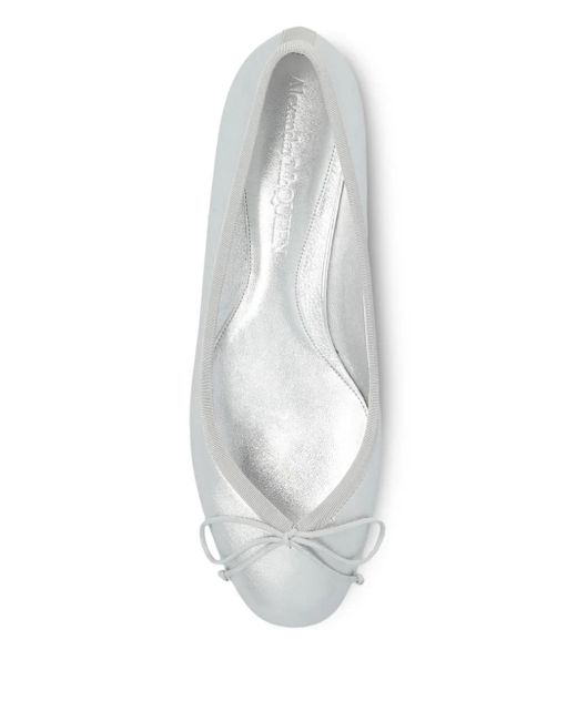 McQueen White Armadillo Ballerina Shoes